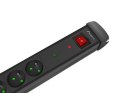 Listwa zasilająca 5.0m 5x230 cz SP1-05E-0500-BK