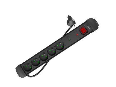 Listwa zasilająca 5.0m 5x230 cz SP1-05E-0500-BK Listwa zasilająca 5.0m 5x230 cz SP1-05E-0500-BK