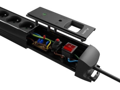 Listwa zasilająca 5.0m 5x230 cz SP1-05E-0500-BK Listwa zasilająca 5.0m 5x230 cz SP1-05E-0500-BK