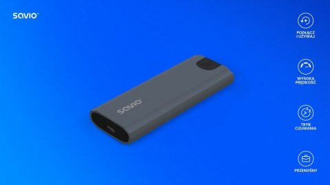 Obudowa na dysk zewnętrzny M.2 SSD NVMe, USB-C 3.1, AK-67 Obudowa na dysk zewnętrzny M.2 SSD NVMe, USB-C 3.1, AK-67