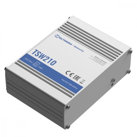 Przełącznik przemysłowy TSW210 2xSFP 8xGbE Przełącznik przemysłowy TSW210 2xSFP 8xGbE