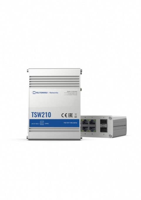 Przełącznik przemysłowy TSW210 2xSFP 8xGbE Przełącznik przemysłowy TSW210 2xSFP 8xGbE