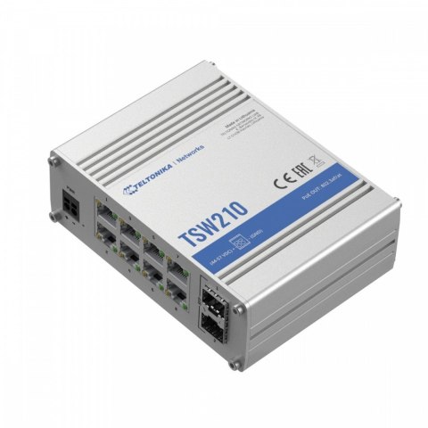 Przełącznik przemysłowy TSW210 2xSFP 8xGbE Przełącznik przemysłowy TSW210 2xSFP 8xGbE