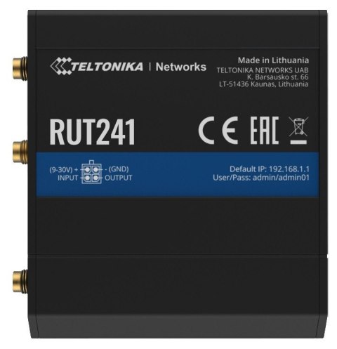 Router LTE RUT241 (Cat 4), 4G, WiFi, Ethernet Router LTE RUT241 (Cat 4), 4G, WiFi, Ethernet