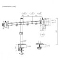 Uchwyt biurkowy MC-754N 2 monitory