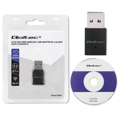 Adapter bezprzewodowy Ultra szybki mini WiFi Standard AC | BT 4.0USB | 600Mbps Adapter bezprzewodowy Ultra szybki mini WiFi Standard AC | BT 4.0USB | 600Mbps