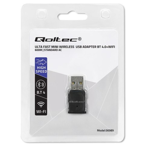 Adapter bezprzewodowy Ultra szybki mini WiFi Standard AC | BT 4.0USB | 600Mbps Adapter bezprzewodowy Ultra szybki mini WiFi Standard AC | BT 4.0USB | 600Mbps