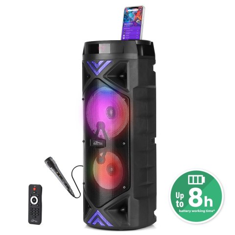 Głośnik FUNBOX KEG PRO MT3182 Karaoke/Bluetooth 5.0+EDR/FM/MP3?MicroSD/USB/Equalizer/AUX/Jack 6.3/Pilot/LED/RMS 50W/PMPO 1400W Głośnik FUNBOX KEG PRO MT3182 Karaoke/Bluetooth 5.0+EDR/FM/MP3?MicroSD/USB/Equalizer/AUX/Jack 6.3/Pilot/LED/RMS 50W/PMPO 1400W