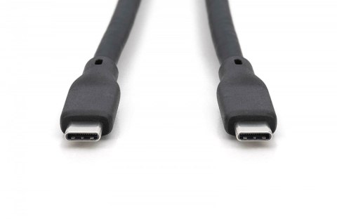 Kabel połączeniowy silikonowy USB-C - USB-C, USB 4 Gen2 20G 8K 240W, 2m Czarny Kabel połączeniowy silikonowy USB-C - USB-C, USB 4 Gen2 20G 8K 240W, 2m Czarny