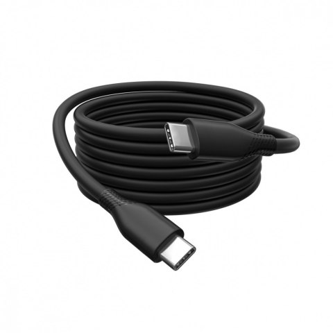 Kabel połączeniowy silikonowy USB-C - USB-C, USB 4 Gen2 20G 8K 240W, 2m Czarny Kabel połączeniowy silikonowy USB-C - USB-C, USB 4 Gen2 20G 8K 240W, 2m Czarny
