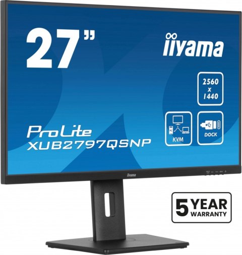 Monitor 27 cali XUB2797QSNP-B1,IPS,QHD,USB-c Dock,KVM,HDMI /5y/ Monitor 27 cali XUB2797QSNP-B1,IPS,QHD,USB-c Dock,KVM,HDMI /5y/