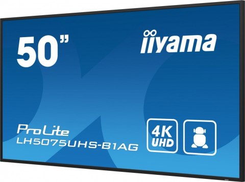 Monitor 50 cali LH5075UHS-B1AG,24/7,VA,ANDROID.11,4K,3xHDMI,DP,RJ45, 2xUSB,2x10W Monitor 50 cali LH5075UHS-B1AG,24/7,VA,ANDROID.11,4K,3xHDMI,DP,RJ45, 2xUSB,2x10W