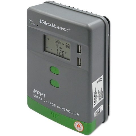 Solarny regulator ładowania MPPT z czujnikiem temperatury 20A | 12V / 24V | LCD | 2 x USB Solarny regulator ładowania MPPT z czujnikiem temperatury 20A | 12V / 24V | LCD | 2 x USB