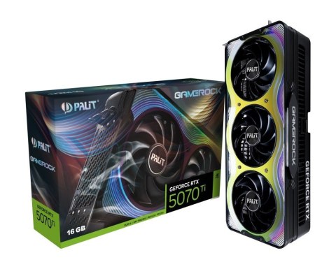 Karta graficzna GeForce RTX 5070 Ti GAMEROCK 16GB GDDR7 256bit 3DP/HDMI Karta graficzna GeForce RTX 5070 Ti GAMEROCK 16GB GDDR7 256bit 3DP/HDMI
