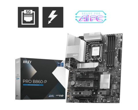 Płyta główna PRO B860-P s1851 4DDR5 ATX Płyta główna PRO B860-P s1851 4DDR5 ATX