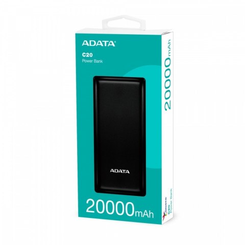 Powerbank C20 20000mAh USB-C czarny Powerbank C20 20000mAh USB-C czarny