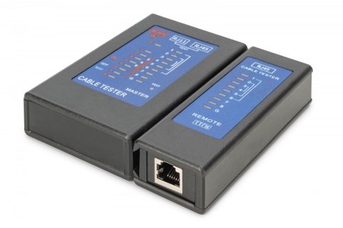 Tester kabli sieciowych i komunikacyjnych LED, kat.5e-kat.6A, (RJ45, RJ12, RJ11), Auto-Scan z PoE Tester kabli sieciowych i komunikacyjnych LED, kat.5e-kat.6A, (RJ45, RJ12, RJ11), Auto-Scan z PoE