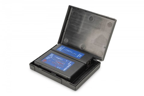 Tester kabli sieciowych i komunikacyjnych LED, kat.5e-kat.6A, (RJ45, RJ12, RJ11), Auto-Scan z PoE Tester kabli sieciowych i komunikacyjnych LED, kat.5e-kat.6A, (RJ45, RJ12, RJ11), Auto-Scan z PoE