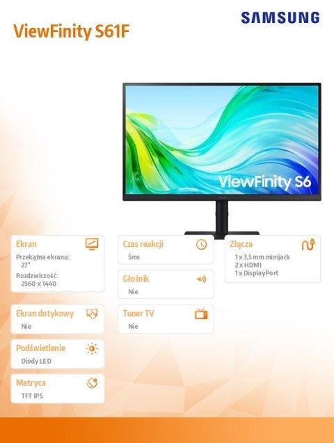 Monitor 27 cali LS27F610EAUXEN Monitor 27 cali LS27F610EAUXEN