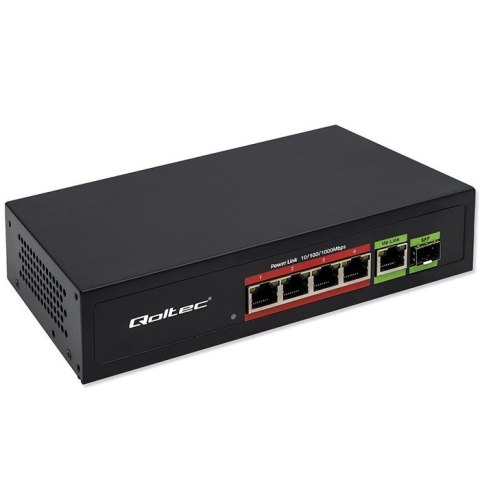 Przełącznik sieciowy SWITCH FAST ETHERNET PoE 4x RJ45 PoE 1x RJ45Uplink 1x SFP | 65W | 1000 Mb/s Przełącznik sieciowy SWITCH FAST ETHERNET PoE 4x RJ45 PoE 1x RJ45Uplink 1x SFP | 65W | 1000 Mb/s