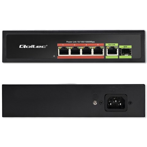 Przełącznik sieciowy SWITCH FAST ETHERNET PoE 4x RJ45 PoE 1x RJ45Uplink 1x SFP | 65W | 1000 Mb/s Przełącznik sieciowy SWITCH FAST ETHERNET PoE 4x RJ45 PoE 1x RJ45Uplink 1x SFP | 65W | 1000 Mb/s