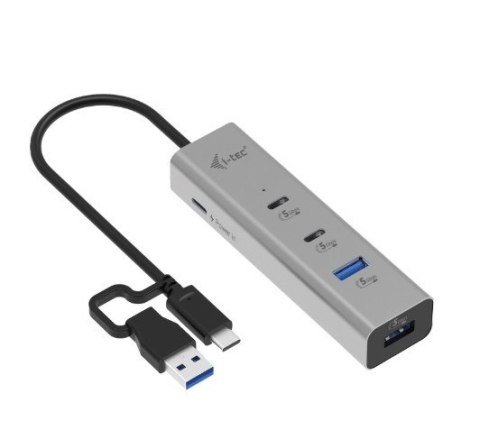 Uniwersalny metalowy ładujący HUB 2xUSB-C/2xUSB-A PD 85W Uniwersalny metalowy ładujący HUB 2xUSB-C/2xUSB-A PD 85W