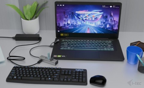 Uniwersalny metalowy ładujący HUB 2xUSB-C/2xUSB-A PD 85W Uniwersalny metalowy ładujący HUB 2xUSB-C/2xUSB-A PD 85W