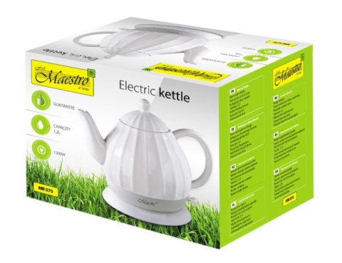 Ceramiczny czajnik elektryczny 1,2l 1200W MR-070 Ceramiczny czajnik elektryczny 1,2l 1200W MR-070