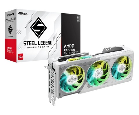 Karta graficzna Radeon RX 9070 XT Steel Legend 16GB Karta graficzna Radeon RX 9070 XT Steel Legend 16GB