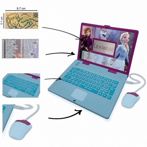 Laptop edukacyjny Disney Frozen dwujęzyczny PL/ ENG 124 aktywności Laptop edukacyjny Disney Frozen dwujęzyczny PL/ ENG 124 aktywności