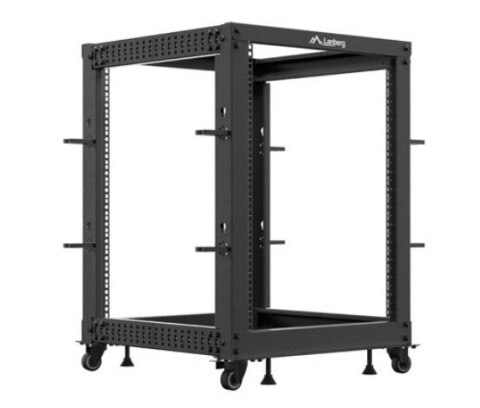 Open rack 19'' 15U 600x600-1100 regulowany czarny Open rack 19'' 15U 600x600-1100 regulowany czarny