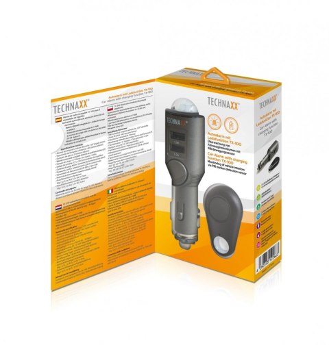 Alarm samochodowy z ładowarką USB 2 porty TX-100 Alarm samochodowy z ładowarką USB 2 porty TX-100