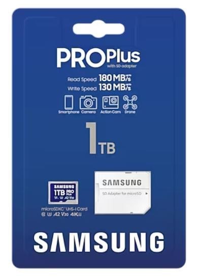 Karta microSD MB-MD1T0SA/WW 1TB PRO+ + adapter MB-MD1T0SA/EU Karta microSD MB-MD1T0SA/WW 1TB PRO+ + adapter MB-MD1T0SA/EU