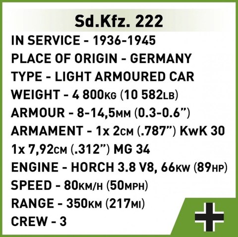 Klocki Sd.Kfz 222 502 klocki Klocki Sd.Kfz 222 502 klocki