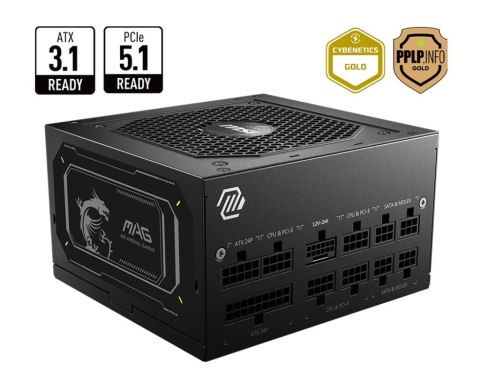 Zasilacz MAG A850GL PCIE5 II 850 W 80 Plus Gold Full Modular Zasilacz MAG A850GL PCIE5 II 850 W 80 Plus Gold Full Modular