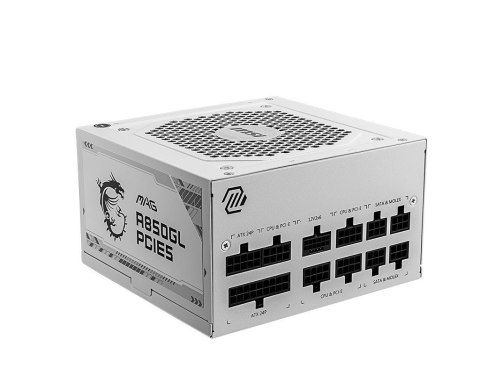 Zasilacz modularny MAG A850GL PCIE5 850W 80PLUS GOLD biały Zasilacz modularny MAG A850GL PCIE5 850W 80PLUS GOLD biały