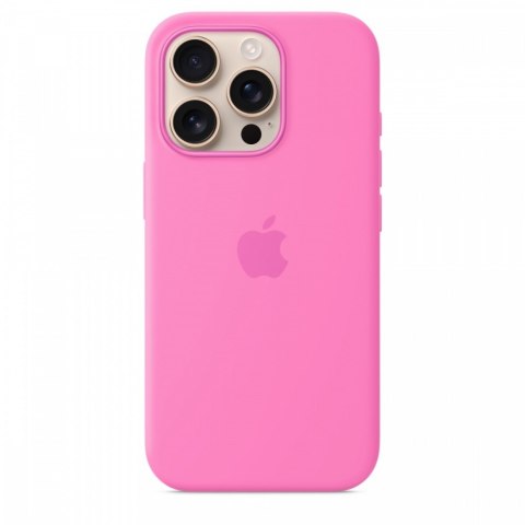 Etui silikonowe z MagSafe do iPhonea 16 Pro - piwonia