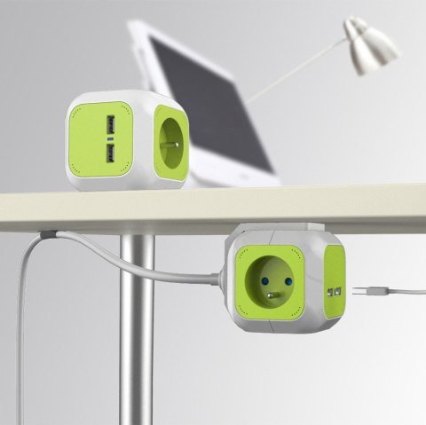 MagicCube poczwórne gniazdko prądowe, 2 wejścia usb 1,4m GB118