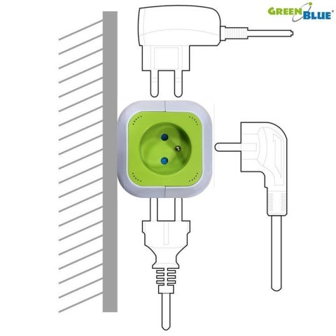 MagicCube poczwórne gniazdko prądowe, 2 wejścia usb 1,4m GB118