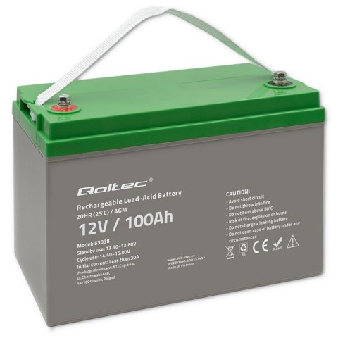 Akumulator AGM | 12V | 100Ah | max.30A Akumulator AGM | 12V | 100Ah | max.30A