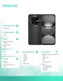 Smartfon SPARK 30C 6/128GB ORBIT BLACK w/o charger