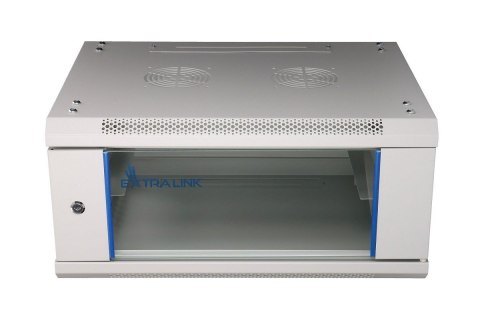 Szafka wisząca rack 4U 600x450 szara szklane drzwi Szafka wisząca rack 4U 600x450 szara szklane drzwi