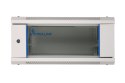 Szafka wisząca rack 4U 600x450 szara szklane drzwi