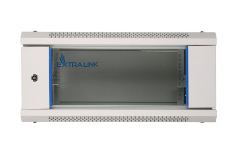 Szafka wisząca rack 4U 600x450 szara szklane drzwi Szafka wisząca rack 4U 600x450 szara szklane drzwi