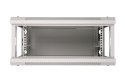 Szafka wisząca rack 4U 600x450 szara szklane drzwi