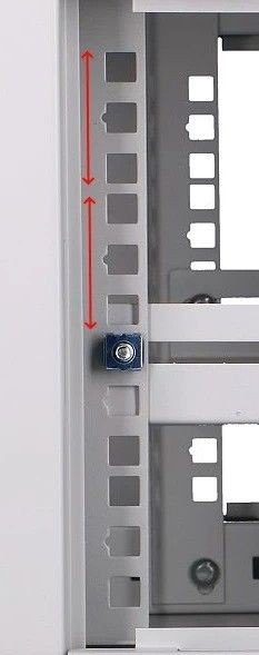 Szafka wisząca rack 4U 600x450 szara szklane drzwi Szafka wisząca rack 4U 600x450 szara szklane drzwi