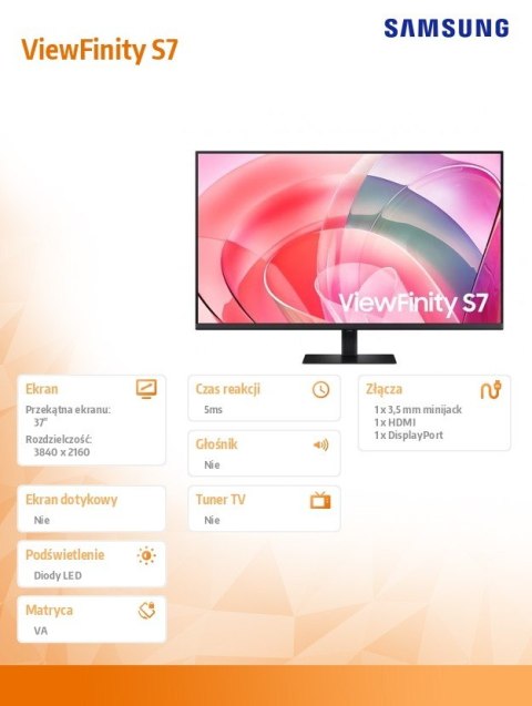 Monitor 37 cali LS37D700EAUXEN Monitor 37 cali LS37D700EAUXEN