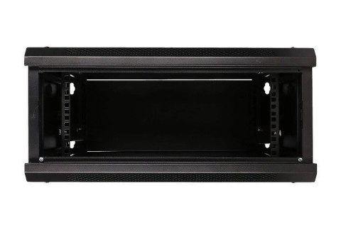 Szafka wisząca rack 4U 600x450 czarna szklane drzwi Szafka wisząca rack 4U 600x450 czarna szklane drzwi