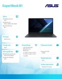 Notebook ExpertBook B1 B1503CVA-S72273W - i5-1334U/16GB/1TB/15.6 FHD/Win 11 HOME /3YRS