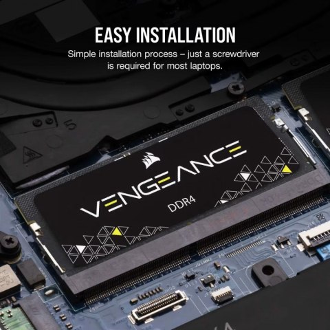 Pamięć DDR4 Vengeance 16GB/3200 (1x16GB) CL22 SODIMM Pamięć DDR4 Vengeance 16GB/3200 (1x16GB) CL22 SODIMM